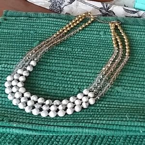 Marble-accent layered necklace - Anthropologie